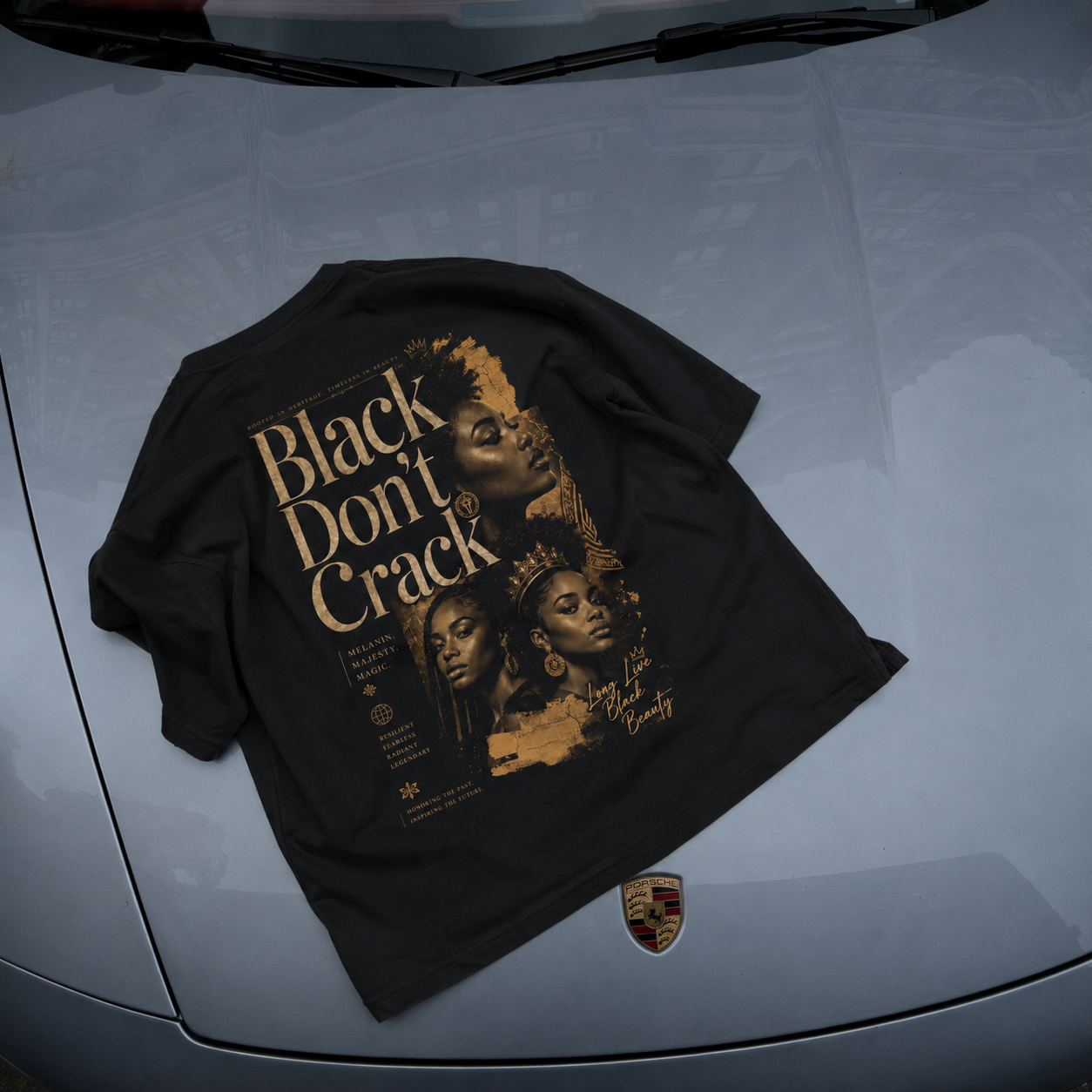 Black Don't Crack T-Shirt – Afrocentric Portrait Graphic Tee